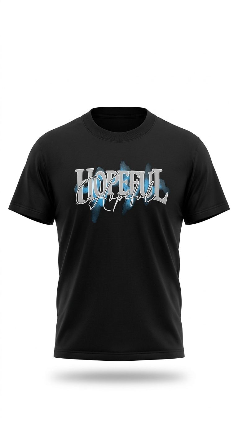Heavy Cotton Tee Black — HOPE Believing God